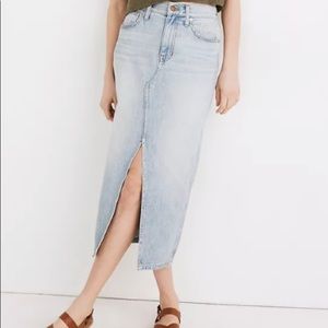 Madewell Long Jean Skirt